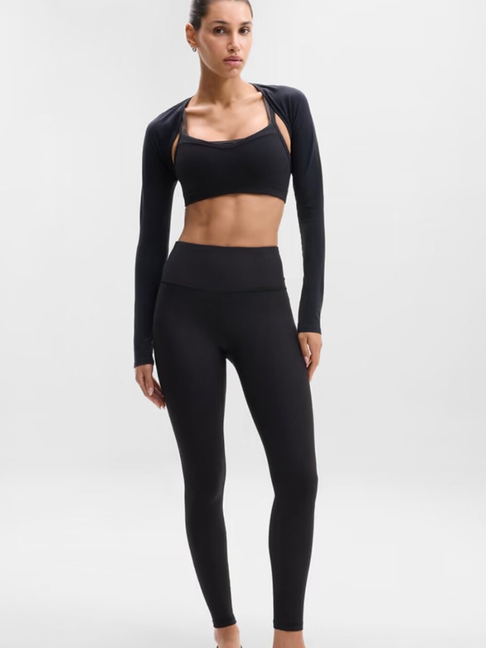Athleta Elation Ultra High Rise Rib Leggings Black Large 27"